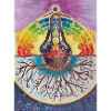 Spiritual meditation tree with chakras