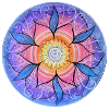 Blumenmandala in lebendigen Farben