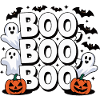 Boo Boo Boo Halloween Design