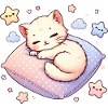 Cute kitten in dreamland