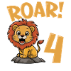 4 Anniversaire Garçon Lion