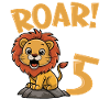 5 Anniversaire Garçon Lion