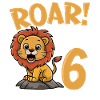 6 Birthday Boy Lion
