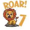 7 Birthday Boy Lion
