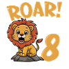 8 Birthday Boy Lion