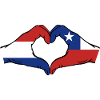 Holland Chile Flag Hands Heart Shape