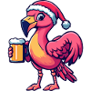 Flamingo Beer Xmas Christmas
