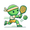 Authentic Pickleball Player Graphic