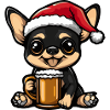 Chihuahua chien bière Noël Noël