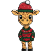 Giraffe Weihnachten Comic