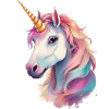 Gemaltes Einhorn