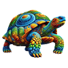 Bunte Regenbogen Schildkröte