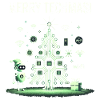 Merry Techmas - Robot and Circuit Christmas Tree