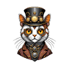 Chat steampunk