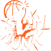 Dynamischer Basketball Spruch Design