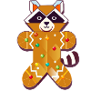 Gingerbread Raccoon – Funny Christmas Design