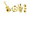 Love Peace Sunflower Art