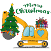 Pelle Joyeux Noël jaune