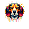 Bunte Splash Art Beagle Beagles
