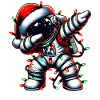 Dabbing astronaute Noël mignon Noël
