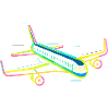 Retro Flugzeug Grafik