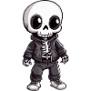 Skeleton Halloween Cartoon