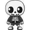 Skeleton Halloween Cartoon