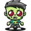 Zombie Halloween Dessin animé effrayant