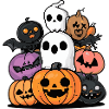 Halloween Party Characters Cartoon