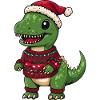 Dinosaur T-Rex Christmas Comic
