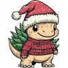 Dinosaur stegosaurus Christmas Comic