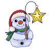 Schneemann mit Stern