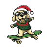 Labrador Dog Christmas Skateboard