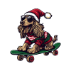 Afghan Hound Dog Christmas Skateboard