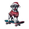 Great Dane Dog Noël Skateboard