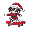 Dalmatian Dog Christmas Skateboard