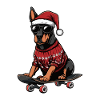 Doberman Dog Christmas Skateboard
