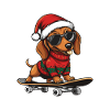 Dachshund Badger Dog Christmas Skateboard