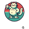 Fat cat with thumbs down