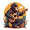 Affe mit gitarre