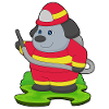 Chien pompier pompier brigade