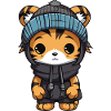 Tiger Winter Animal Baby Comic