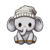 Elephant Winter Animal Baby Comic