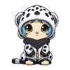 Snow leopard winter leopard baby