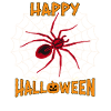 Halloween Spider Heart Design