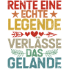 Legend Retirement Funny Motif Pensioner