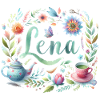 Lena Nom Prénom Aquarelle