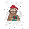 Funny Christmas Sloth