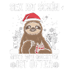 Funny Christmas Sloth
