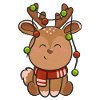 Cute Reindeer with Fairy Lights